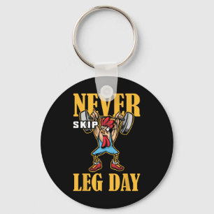 Sla nooit beendag gewichtheffen workout sleutelhanger