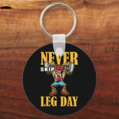 Sla nooit beendag gewichtheffen workout sleutelhanger (Voorkant)