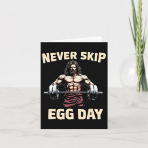 Sla nooit Egg Day T-shirt Funny Jesus Paassportsch Kaart