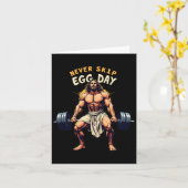 Sla nooit Egg Day T-shirt Funny Jesus Paassportsch Kaart (Gele Bloem)