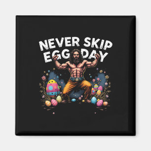 Sla nooit Egg Day T-shirt Funny Jesus Paassportsch Magneet