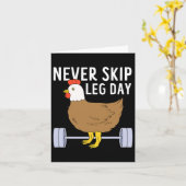 Sla nooit Leg Day Funny Gym Exercise Fitness Manne Kaart (Gele Bloem)