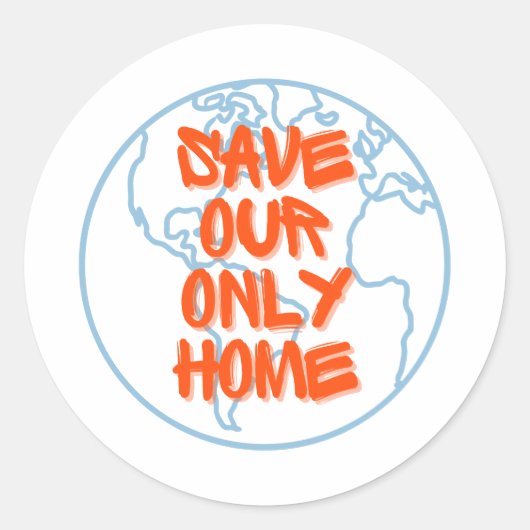 Sla Ons Enige Thuis Op Ronde Sticker (Voorkant)