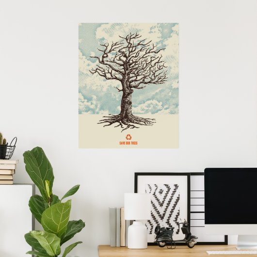 Sla onze bomen op poster (Thuiskantoor)