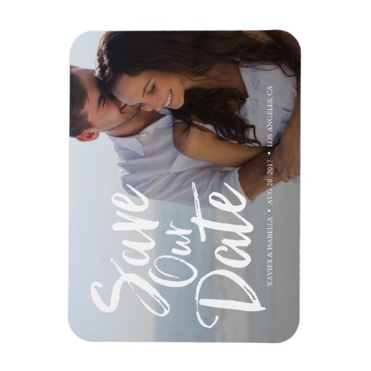 Sla onze datum aankondiging magneet op (Verticaal)