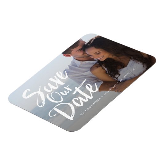 Sla onze datum aankondiging magneet op (Linkerzijde)