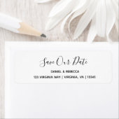 Sla onze datum bruiloft adres retour label (Insitu)