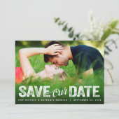 Sla onze datum bruiloft noodlijdende script fotoka kaart (Staand voorkant)