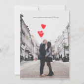 Sla onze datum bruiloft uitnodigingen blauw waterv (Achterkant)