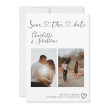 Sla onze datum met handgeschreven hart persoonlijk