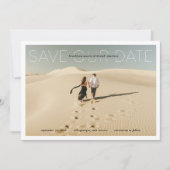 Sla onze Datum moderne naamgegevens op Fotokaart Save The Date (Voorkant)