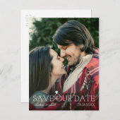 Sla onze datum op - Diamond Ring - Custom Photo Aankondigingskaart (Voorkant / Achterkant)