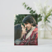 Sla onze datum op - Diamond Ring - Custom Photo Aankondigingskaart (Staand voorkant)