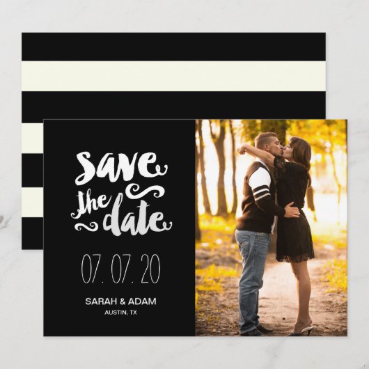 Sla onze datum op | Foto Opslaan Datum Kaart (Voorkant / Achterkant)