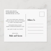 Sla onze datum op met de minimalistische zwarte wi aankondigingskaart (Achterkant)