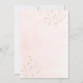 Sla onze datum op met de roze Floral Elegant Wedde Kaart (Achterkant)