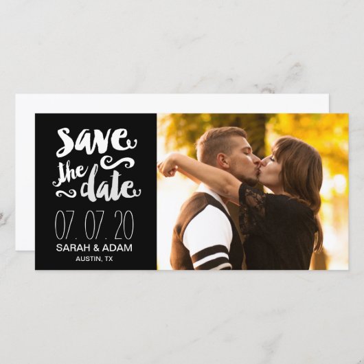 Sla onze datum op | Save the Date Fotokaart (Voorkant / Achterkant)