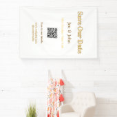 Sla onze datum op Scan QR voor details naam datum Spandoek (Insitu)
