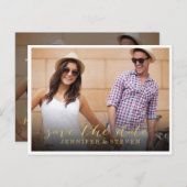 SLA ONZE DATUM OP | SLA DE DATUM GOUDEN AANKONDIGI AANKONDIGINGSKAART (Voorkant / Achterkant)