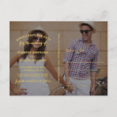 SLA ONZE DATUM OP | SLA DE DATUM GOUDEN AANKONDIGI AANKONDIGINGSKAART (Achterkant)