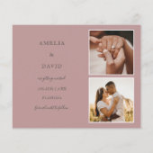 Sla onze datum roze budget foto bruiloft op  (Achterkant)