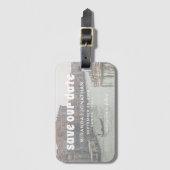 Sla onze datum van Venetië-bestemming op Bagagelabel (Voorkant (verticaal))