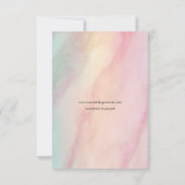 Sla onze datum verfijnde lijnen vloeiend penscript kaart (Achterkant)