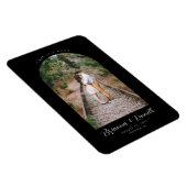 Sla onze datum zwart-wit op met Arch Photo Magneet (Rechterzijde)