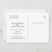 Sla onze datumbruiloft op | Elegant Script Kaart (Achterkant)