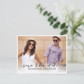 Sla onze datumfoto op aankondigingskaart (Staand voorkant)