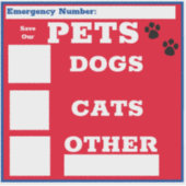 Sla onze huisdieren op, Windows-Sticker Sticker (Voorkant)