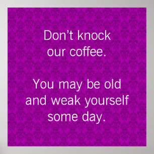 Sla onze koffie niet af poster