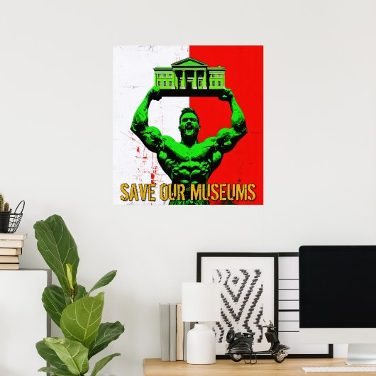 Sla onze Musea groot Poster op - Archiefdruk (Thuiskantoor)