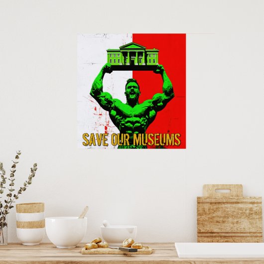 Sla onze Musea groot Poster op - Archiefdruk (Keuken)