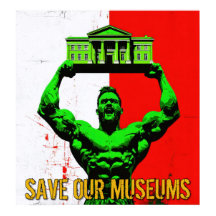 Sla onze Musea groot Poster op - Archiefdruk