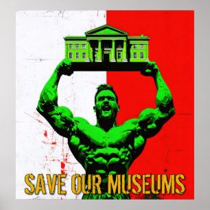 Sla onze Musea groot Poster op - Archiefdruk