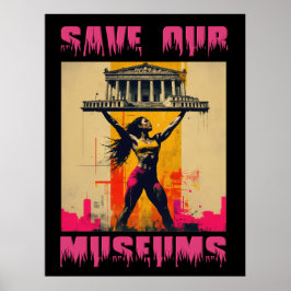Sla onze Musea groot Poster op - Archiefdruk