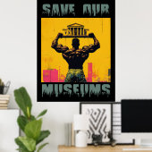 Sla onze Musea groot Poster op - Archiefdruk (Thuiskantoor)