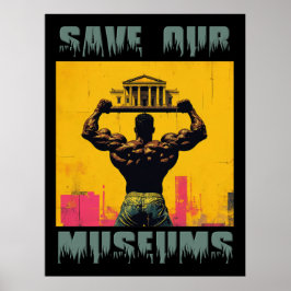 Sla onze Musea groot Poster op - Archiefdruk