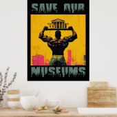Sla onze Musea groot Poster op - Archiefdruk (Keuken)