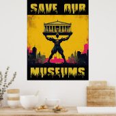 Sla onze Musea groot Poster op - Archiefdruk (Keuken)