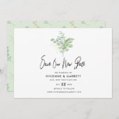 Sla onze nieuwe datum botanisch huwelijk op aankondiging (Voorkant / Achterkant)