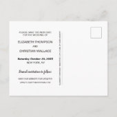 Sla Onze NIEUWE Datum Bruiloft Briefkaarten met Mo (Achterkant)