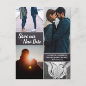 Sla Onze NIEUWE Datum Bruiloft Briefkaarten met Mo (Voorkant)