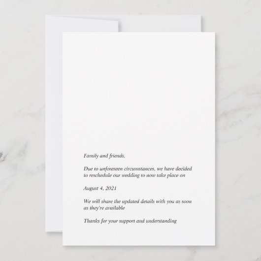 Sla onze nieuwe datum Eucalyptus Leaves Wedding Ka Save The Date (Achterkant)