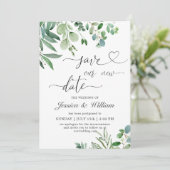 Sla onze nieuwe datum na uitgestelde Waterverf Euc Kaart (Staand voorkant)