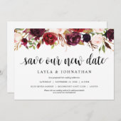 Sla onze nieuwe datum op, bruiloft Verander de dat Kaart (Voorkant / Achterkant)