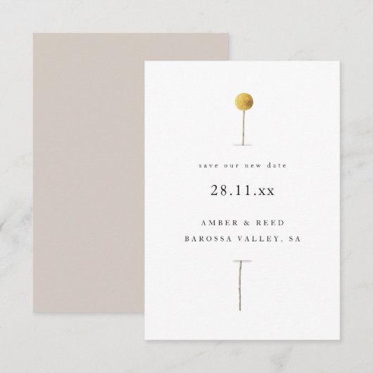 Sla onze nieuwe datum op Eenvoudige minimale Water (Voorkant / Achterkant)