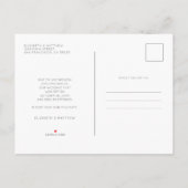 Sla onze nieuwe datum op Minimalistische aangepast Aankondigingskaart (Achterkant)