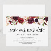 Sla onze nieuwe datum op, Trouwdatum wijzigen Kaart (Voorkant / Achterkant)